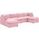 Wade Logan Annai Pink Sofa 129" 6 6 Seater