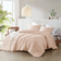 510 Design Harris Pinch Pleated Bedspread Pink (264.2x228.6cm)