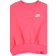 Nike Girl's Sportswear Club Fleece Boxy Crew Neck Sweatshirt - Aster Pink/White (FZ9244-629)