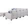 Latitude Run Lecanto Upholstered Sectional Light Gray Sofa 125.5" 4 5 Seater