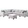 Latitude Run Lecanto Upholstered Sectional Light Gray Sofa 125.5" 4 5 Seater