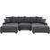 Wade Logan Ashira Gray Corduroy Sofa 126.5" 5pcs 5 Seater