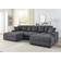 Wade Logan Ashira Gray Corduroy Sofa 126.5" 5 5 Seater