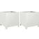 vidaXL Garden Planters 2 Pcs White Steel 40cm