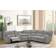 Lilola Home Anthony Light Gray Sofa 114" 6 Seater