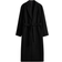 H&M Brushed-Finish Tie-Belt Coat - Black