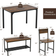 Costway KEBAY737CFA18551 Brown Dining Set 27.5x16.9" 4