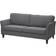 IKEA Ekholma 3er-Sofa Hakebo Dark Grey Sofa 207cm 3-Sitzer