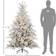 Homcom Bushy Snow Green and White Christmas Tree 182.9cm