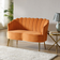 Etta Avenue Hendrix Orange Velvet Sofa 50.2" 2 Seater