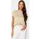 Vila Viellette S/S Satin Top - Cement