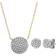 Fossil Glitz Disc Two Tone Necklace and Earrings Set - Gold/Silver/Transparent