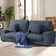 Latitude Run 89" Square Arm 3 Seater Sofa 88.6" 3 Seater