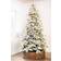 Christmas Tree World Artificial Pre-lit Snowy Dark Green Christmas Tree 120cm