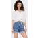 Only Onlpaula Life S/S Tie Shirt - Hvid