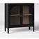 Threshold Bedford Black Storage Cabinet 31.1x31.9"