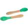 Tiny Dining Bamboo Baby Weaning Fork & Spoon Set Orange One Size