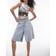 Topshop Loose Fit Denim Jort - Bleach/Blue