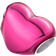 Pandora Heart Charm - Silver/Pink
