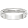 Lightweight Milgrain Half Round Band - White Gold