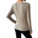Shein Raffinéa Vintage Asymmetrical Draped Neck Textured Ruched Slim Fit Long Sleeve T-Shirt