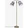 PR Home Sofia Dahlia Brown/Antique Brass Floor Lamp 150cm