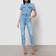 Good American Fit For Success Stretch-Denim Jumpsuit - Blue