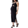 Ingrid+Isabel The Peekaboo Midi Maternity Dress - Black