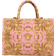 Versace Printed Large Fabric Shopping Tote Bag - Pink