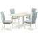 Three Posts Gries Extendable White Dining Set 31.5x53.5" 5