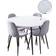 Hallowood Furniture Cullompton Large Light Grey Dining Set 120cm 5pcs