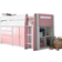 Bedmaster Lacy Pink Storage Mid Sleeper 44.3x78"