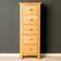 Roseland Furniture London Oak Tallboy Beige Chest of Drawer 45x115cm