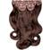 Lullabellz Super Thick Natural Wavy Clip in Hair Extension 22 inch Chestnut 5-pack