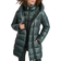 DKNY Women's Bibbed Shawl-Collar Packable Shine Puffer Coat - Malachite