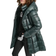 DKNY Women's Bibbed Shawl-Collar Packable Shine Puffer Coat - Malachite