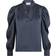 Neo Noir Rosslyn Heavy Sateen Blouse - Midnight Blue