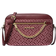 Michael Kors Jet Set Large Metallic Logo Jacquard Crossbody Bag - Oxblood Mlti