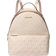 Michael Kors Sheila Medium Two Tone Signature Logo Backpack - Rose Gold