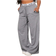 Shein Women's Casual Loose Waist Drawstring Grey Sweatpants With Letter Weaved Tape