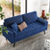 Mercury Row Brumback Navy Blue Sofa 69.7" 3 Seater
