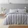 Bianca Brushed Cotton Ticking Stripe Duvet Cover Grey (200x135cm)