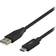 Deltaco 2.0 USB C - USB A M-M 1.5m