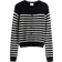 H&M Fine Knit Cardigan - Black/White Striped