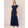 Adrianna Papell Floral Beaded Maxi Dress, Light Navy