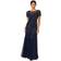 Adrianna Papell Floral Beaded Maxi Dress, Light Navy