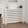 vidaXL Cache-radiateur Blanc 108,5x19x84 cm Bois Massif De Pin