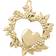 Rosendahl Wild heart Gilded Christmas Tree Ornament 8cm