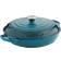 Le Creuset Deep Teal Signature Cast Iron Round med låg 30cm