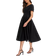 Quiz Bardot Skater Midi Dress - Black